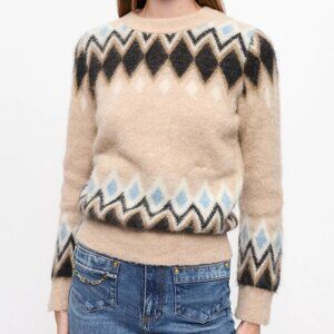 **NWT** Ganni Fine Brushed Sweater in Latte